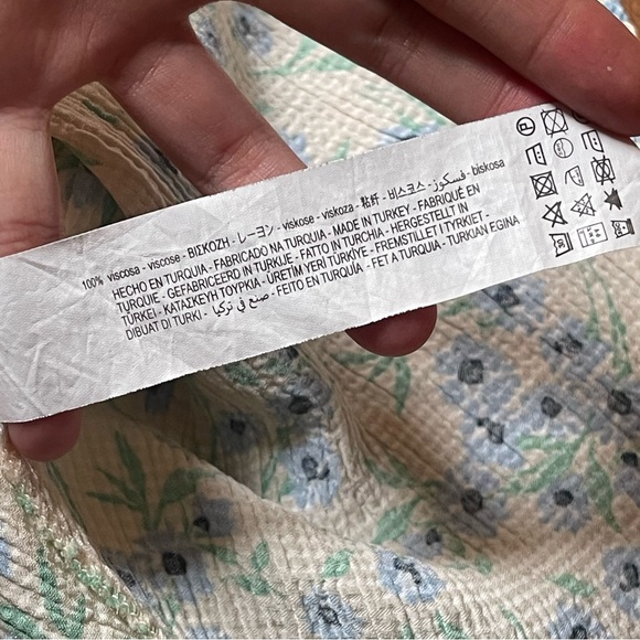 Zara Pastel Floral Cowl Neck Mini Slip Dress Fits XS-S - Picture 13 of 16